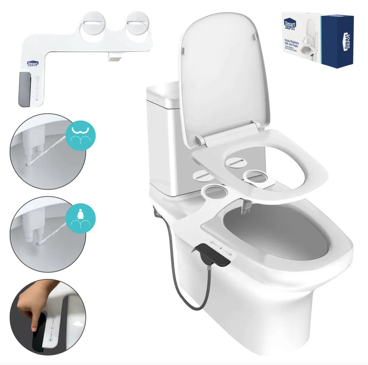 Ducha Higiênica Bidê Jato Duplo Smart Depot