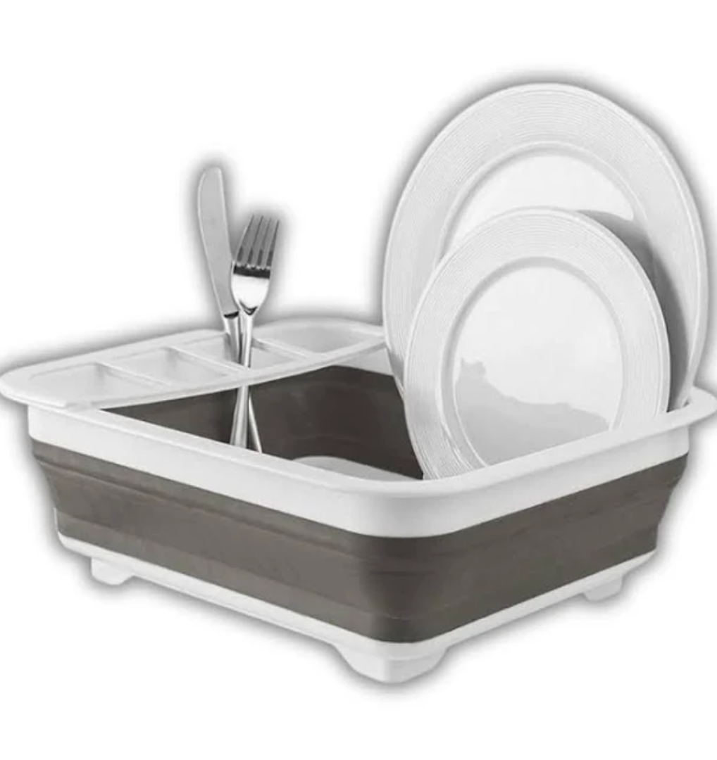 Escorredor de Louça Dobrável em Silicone com Divisórias