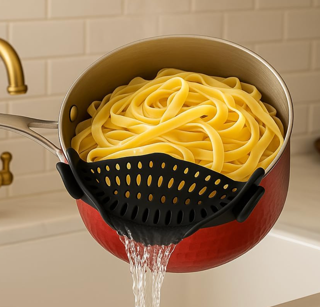 Escorredor De Silicone Ajustável Em Panelas Multiuso 22cm