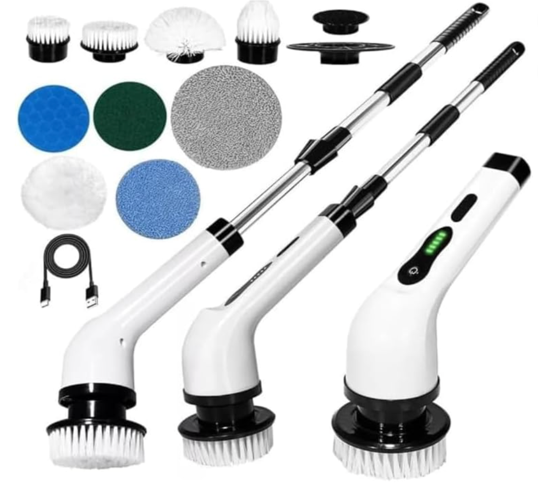 Esfregão Elétrico 9 em 1 Recarregável Mop 360° Sem Fio