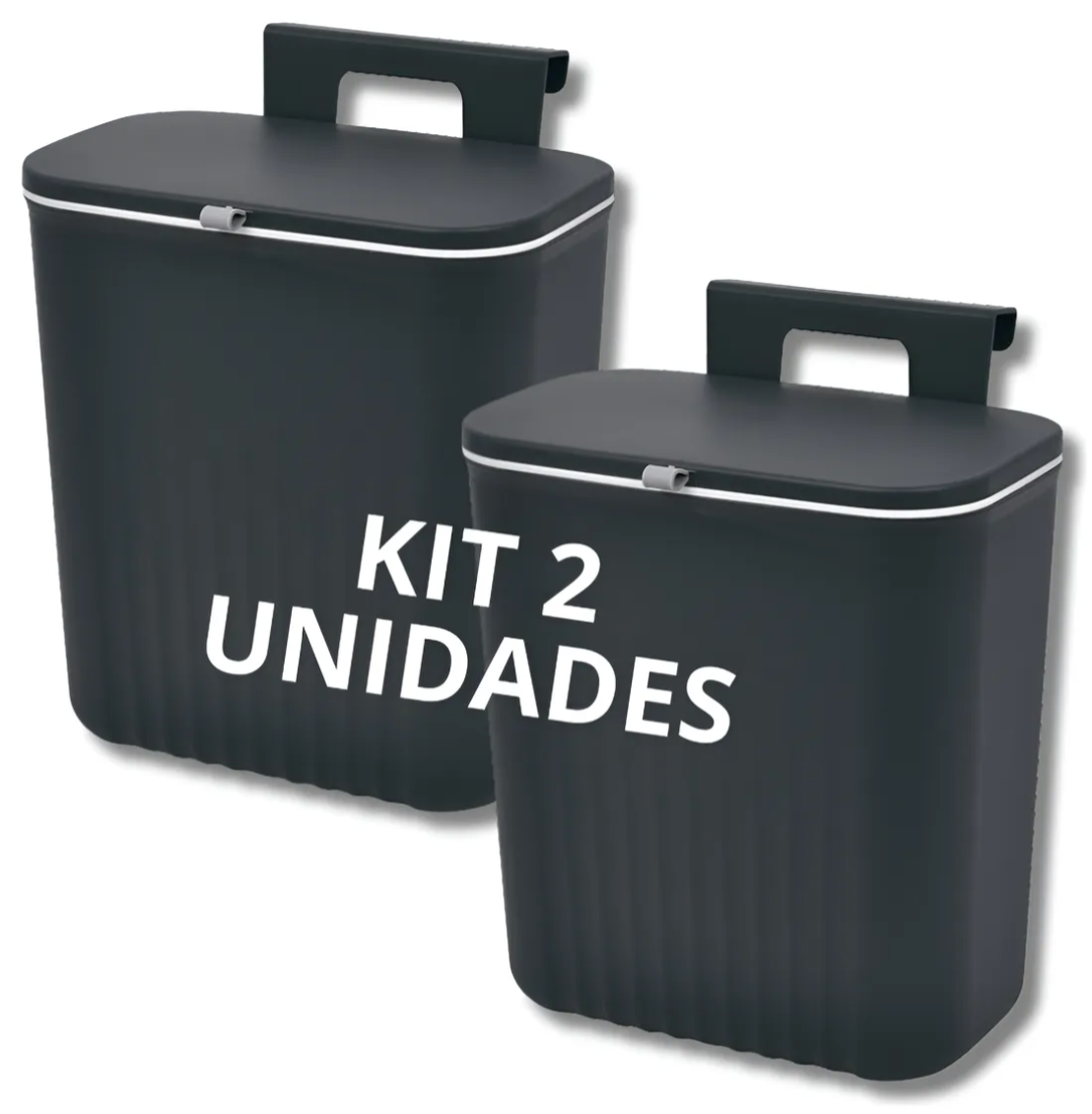 Kit 2 Lixeiras Suspensa 9 Lts