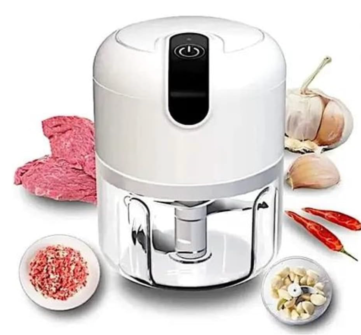 Mini Processador De Alimentos 3 Lâminas Elétrico Bivolt Usb